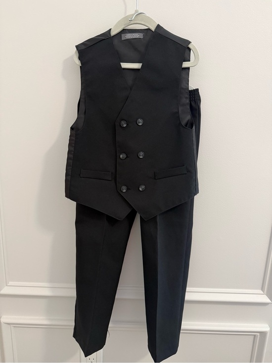 Van Heusen Other - Boys Black Double-Breasted Dress Vest & Pants Set Size 6